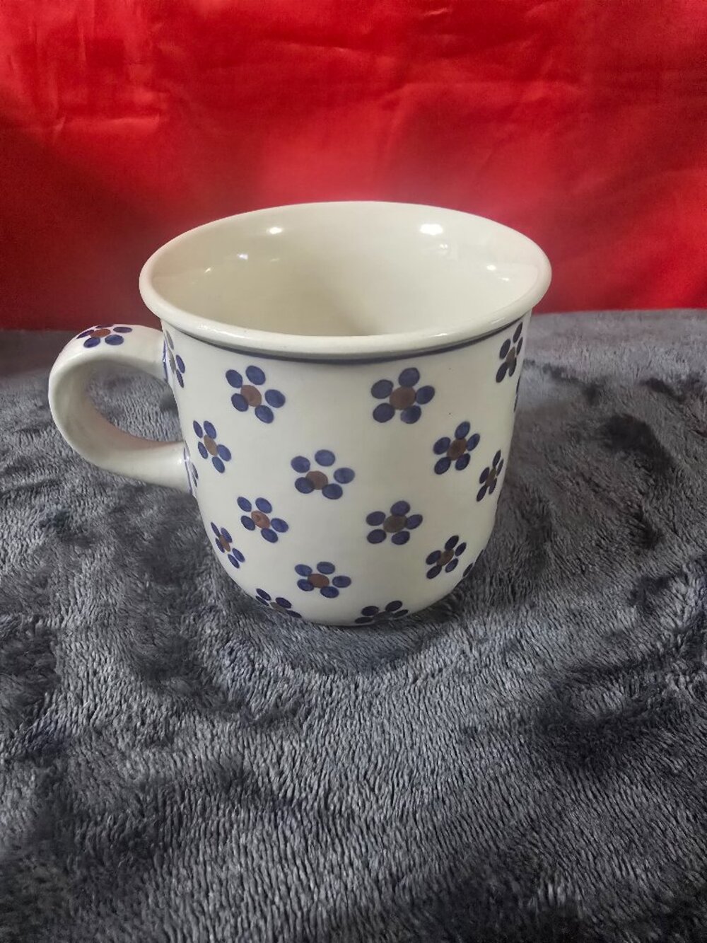 Boleslawiec Polish Pottery Floral Mug